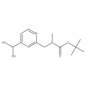 (2-(((tert-Butoxycarbonyl)(methyl)amino)methyl)pyridin-4-yl)boronic acid Structure