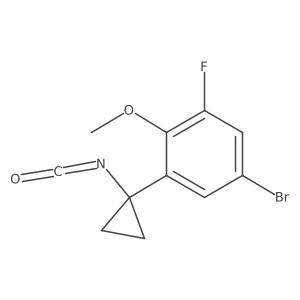 5-Bromo-1-fluoro-3-(1-isocyanatocyclopropyl)-2-methoxybenzene结构式