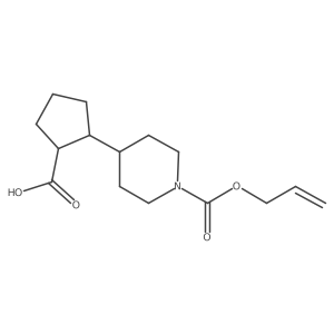 2-{1-[(Prop-2-en-1-yloxy)carbonyl]piperidin-4-yl}cyclopentane-1-carboxylic acid Structure