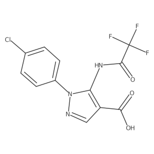 1-(4-chlorophenyl)-5-(2,2,2-trifluoroacetamido)-1H-pyrazole-4-carboxylic acid Structure