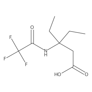 3-Ethyl-3-(2,2,2-trifluoroacetamido)pentanoic acid结构式