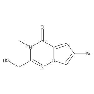 6-Bromo-2-(hydroxymethyl)-3-methylpyrrolo[2,1-f][1,2,4]triazin-4(3H)-one结构式