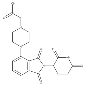 2-(4-(2-(2,6-Dioxopiperidin-3-yl)-1,3-dioxoisoindolin-4-yl)piperazin-1-yl)acetic acid结构式