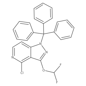 4-Chloro-3-(difluoromethoxy)-1-trityl-1H-pyrazolo[4,3-c]pyridine Structure