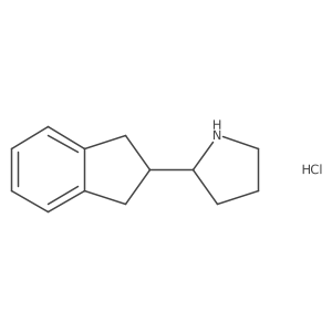 2-(2,3-dihydro-1H-inden-2-yl)pyrrolidine hydrochloride结构式