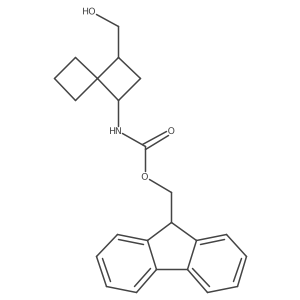 (9H-fluoren-9-yl)methyl N-[3-(hydroxymethyl)spiro[3.3]heptan-1-yl]carbamate结构式