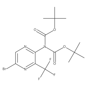 Di-tert-butyl (5-bromo-3-(trifluoromethyl)pyrazin-2-yl)iminodicarbonate结构式