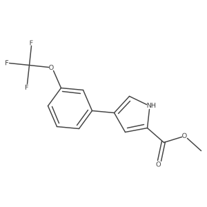 Methyl 4-(3-(trifluoromethoxy)phenyl)-1H-pyrrole-2-carboxylate Structure