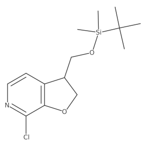 7-Chloro-3-[[[(1,1-dimethylethyl)dimethylsilyl]oxy]methyl]-2,3-dihydrofuro[2,3-c]pyridine结构式
