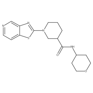 N-(oxan-4-yl)-1-{[1,3]thiazolo[4,5-c]pyridin-2-yl}piperidine-3-carboxamide Structure