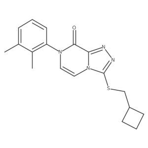 3-[(cyclobutylmethyl)sulfanyl]-7-(2,3-dimethylphenyl)-7H,8H-[1,2,4]triazolo[4,3-a]pyrazin-8-one Structure