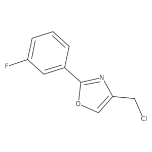 4-(Chloromethyl)-2-(3-fluorophenyl)-1,3-oxazole结构式