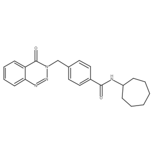 N-cycloheptyl-4-[(4-oxo-3,4-dihydro-1,2,3-benzotriazin-3-yl)methyl]benzamide Structure