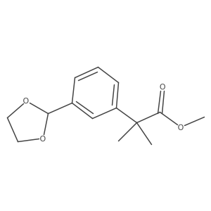 2-(3-[1,3]Dioxolan-2-yl-phenyl)-2-methyl-propionic acid methyl ester结构式