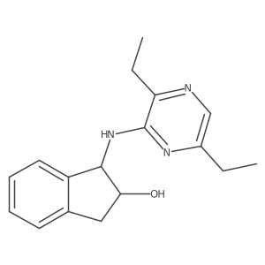 (1R,2S)-1-[(3,6-diethylpyrazin-2-yl)amino]-2,3-dihydro-1H-inden-2-ol Structure