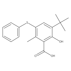 3-Tert-butyl-2-hydroxy-6-methyl-5-(phenylthio)benzoic acid Structure