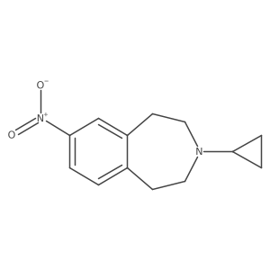 3-Cyclopropyl-7-nitro-2,3,4,5-tetrahydro-1H-benzo[d]azepine Structure