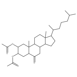 [(2S,3R,5S,8S,9S,10R,13R,14S,17R)-2-acetyloxy-10,13-dimethyl-17-[(2R)-6-methylheptan-2-yl]-6-oxo-1,2,3,4,5,7,8,9,11,12,14,15,16,17-tetradecahydrocyclopenta[a]phenanthren-3-yl] acetate结构式
