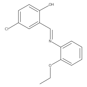 4-chloro-2-{(E)-[(2-ethoxyphenyl)imino]methyl}phenol结构式