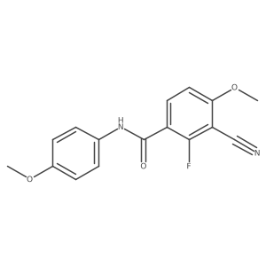 3-cyano-2-fluoro-4-methoxy-N-(4-methoxyphenyl)benzamide结构式