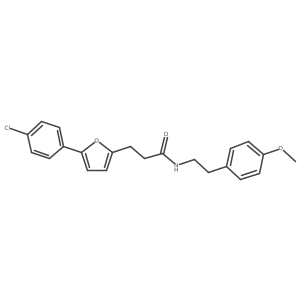 3-(5-(4-Chlorophenyl)furan-2-yl)-N-(4-methoxyphenethyl)propanamide结构式