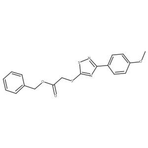 Benzyl 2-((3-(4-methoxyphenyl)-1,2,4-thiadiazol-5-yl)thio)acetate结构式