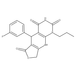 8-(3-Fluorophenyl)-13-propyl-5-oxa-2,11,13-triazatricyclo[7.4.0.0^{3,7}]trideca-1(9),3(7)-diene-6,10,12-trione结构式