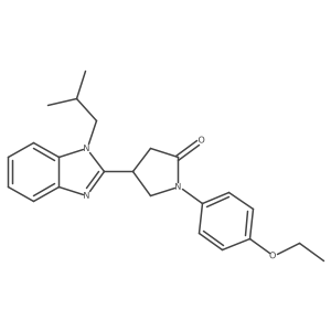 1-(4-ethoxyphenyl)-4-[1-(2-methylpropyl)-1H-1,3-benzodiazol-2-yl]pyrrolidin-2-one Structure