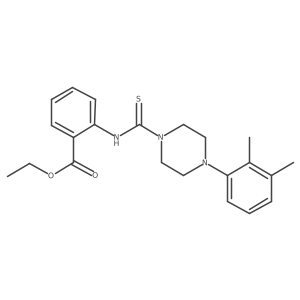 Ethyl 2-({[4-(2,3-dimethylphenyl)piperazin-1-yl]carbonothioyl}amino)benzoate结构式