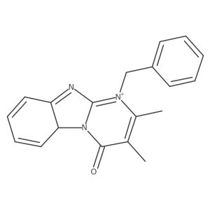 1-benzyl-2,3-dimethyl-5aH-pyrimido[1,2-a]benzimidazol-1-ium-4-one结构式