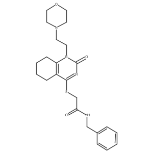 N-benzyl-2-((1-(2-morpholinoethyl)-2-oxo-1,2,5,6,7,8-hexahydroquinazolin-4-yl)thio)acetamide Structure