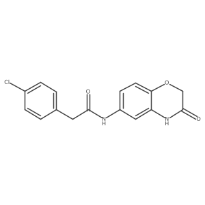2-(4-chlorophenyl)-N-(3-oxo-3,4-dihydro-2H-1,4-benzoxazin-6-yl)acetamide结构式