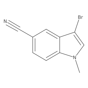 3-Bromo-1-methyl-1H-indole-5-carbonitrile结构式