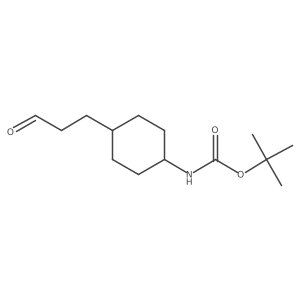 tert-Butyl ((1r,4r)-4-(3-oxopropyl)cyclohexyl)carbamate Structure