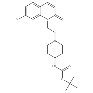 tert-butyl {1-[2-(7-bromo-2-oxoquinolin-1(2H)-yl)ethyl]piperidin-4-yl}carbamate结构式