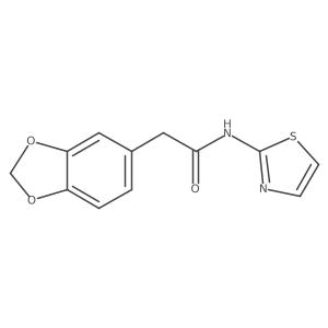 2-(benzo[d][1,3]dioxol-5-yl)-N-(thiazol-2-yl)acetamide Structure