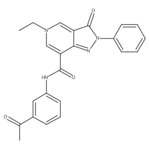 N-(3-acetylphenyl)-5-ethyl-3-oxo-2-phenyl-3,5-dihydro-2H-pyrazolo[4,3-c]pyridine-7-carboxamide Structure
