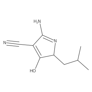 2-amino-5-isobutyl-4-oxo-4,5-dihydro-1H-pyrrole-3-carbonitrile结构式