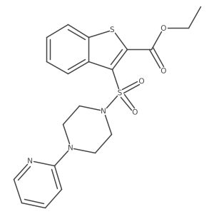 Ethyl 3-((4-(pyridin-2-yl)piperazin-1-yl)sulfonyl)benzo[b]thiophene-2-carboxylate Structure