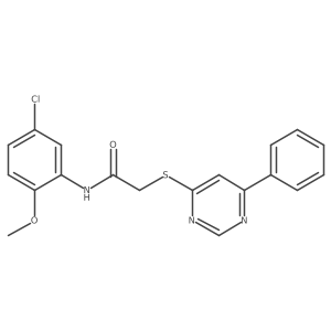 N-(5-Chloro-2-methoxyphenyl)-2-[(6-phenylpyrimidin-4-YL)sulfanyl]acetamide结构式