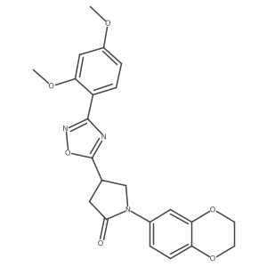 1-(2,3-Dihydro-1,4-benzodioxin-6-yl)-4-[3-(2,4-dimethoxyphenyl)-1,2,4-oxadiazol-5-yl]pyrrolidin-2-one Structure