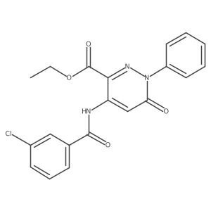 Ethyl 4-(3-chlorobenzamido)-6-oxo-1-phenyl-1,6-dihydropyridazine-3-carboxylate Structure
