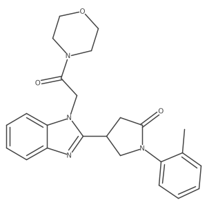 1-(2-methylphenyl)-4-{1-[2-(4-morpholinyl)-2-oxoethyl]-1H-benzimidazol-2-yl}-2-pyrrolidinone Structure