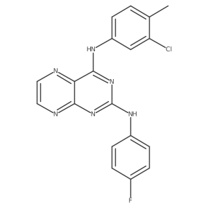 N4-(3-chloro-4-methylphenyl)-N2-(4-fluorophenyl)pteridine-2,4-diamine Structure