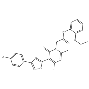 2-(3-(3-(4-chlorophenyl)-1,2,4-oxadiazol-5-yl)-4,6-dimethyl-2-oxopyridin-1(2H)-yl)-N-(2-ethoxyphenyl)acetamide Structure
