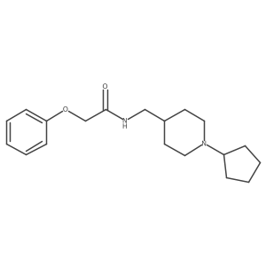 N-[(1-cyclopentylpiperidin-4-yl)methyl]-2-phenoxyacetamide Structure